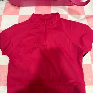 Bright Pink Half-Zip Dance Top